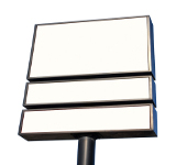Billboard with blank space on white background Billboard with blank space on white background