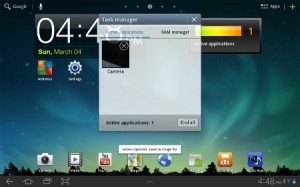 Samsung Galaxy Tab Running Apps