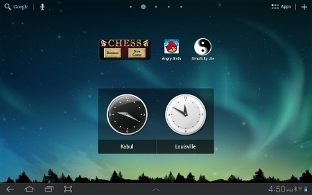 Samasung Galaxy Tab System Bar
